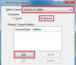 add epson scanner address