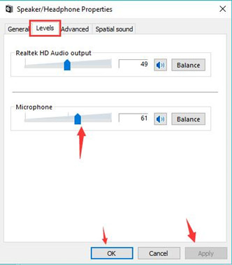 how to keep microphone level from changing