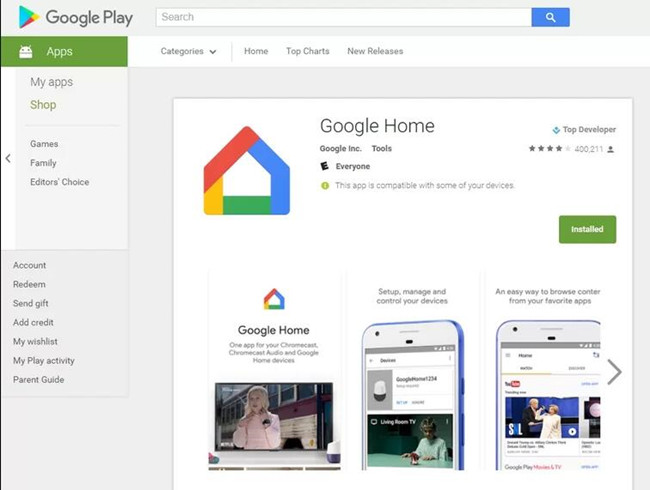 google home for chromecast