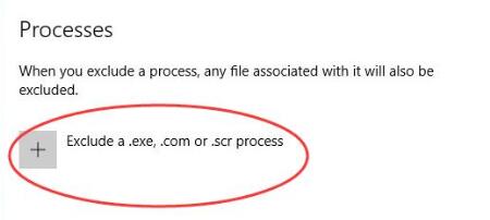 exclude a.exe or scr process