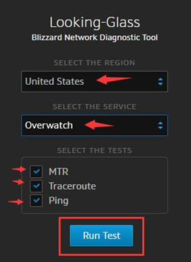 looking glass blizzard network diagnostic tool