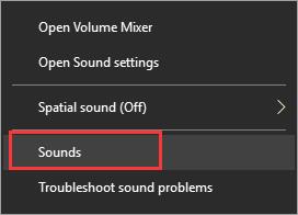 sound icon in the taskbar
