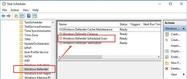 windows defender scheduled scan