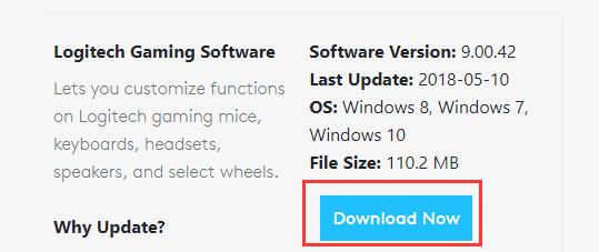 cant download logitech gaming software