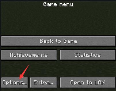 minecraft game menu option