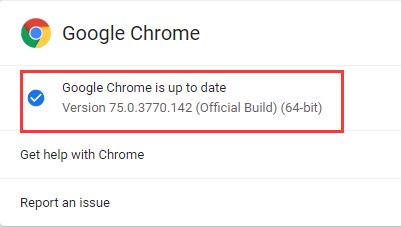 chrome check for updates