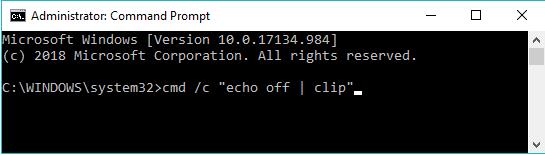 clear clipboard with command prompt