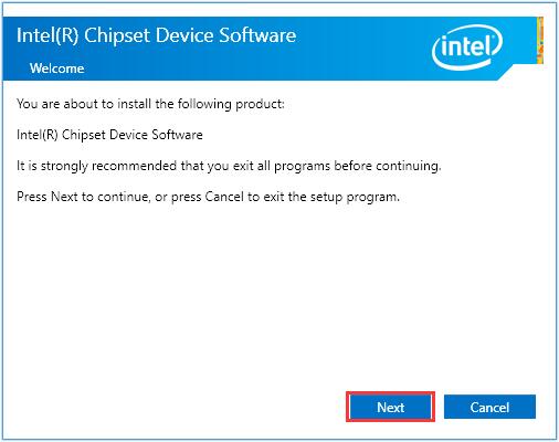 intel chipset device software next