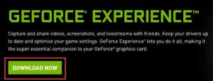 geforce experience windows 10