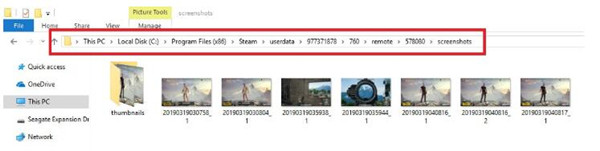 file explorer steam screenshot folder