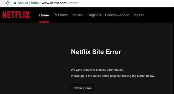 netflix site error