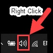 right  click sound icon
