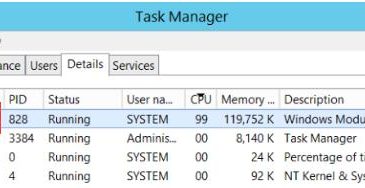 tiworker.exe high disk usage on windows 10