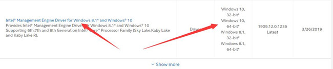 intel management engine driver windows 10 and windows 8.1