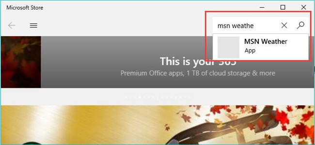 msn weather download in microsoft store