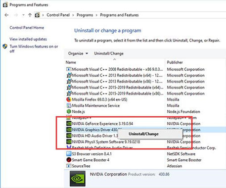 how to completely uninstall nvidia drivers windows 10