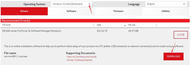 canon mx492 software for mac