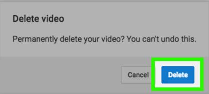delete youtube vdieo permanently