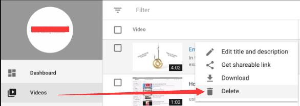 delete youtube videos