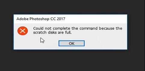 adobe photoshop 7 scratch disk full error