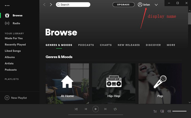 spotify display name