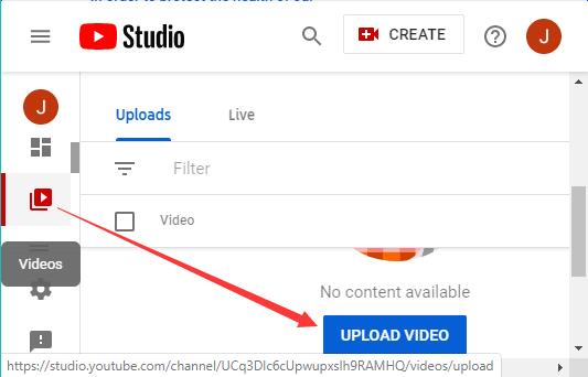 upload video on youtube