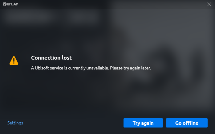 a ubisoft service is currently unavailable