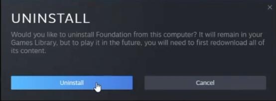 confirm remove steam games