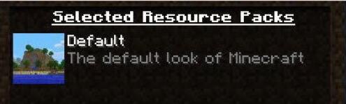 use default minecraft resource packs