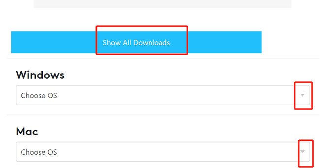 website show all downloads