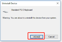 uninstall keyboard driver