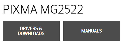 can not setup pixma mg2522 in windows 7