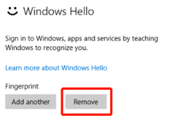 remove windows hello