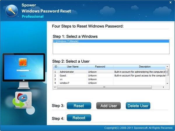 steps to reset windows password