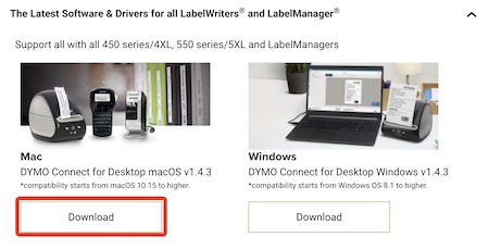 dymo labelwriter 450 drivers mac