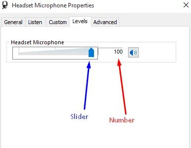 headset microphone level