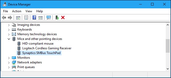 synaptics smbus touchpad