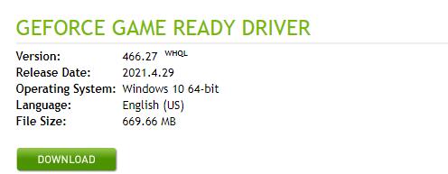 manually download geforce 1070 driver