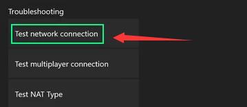test network connection on xbox one