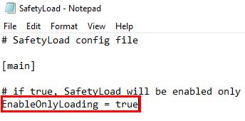 enable only loading true