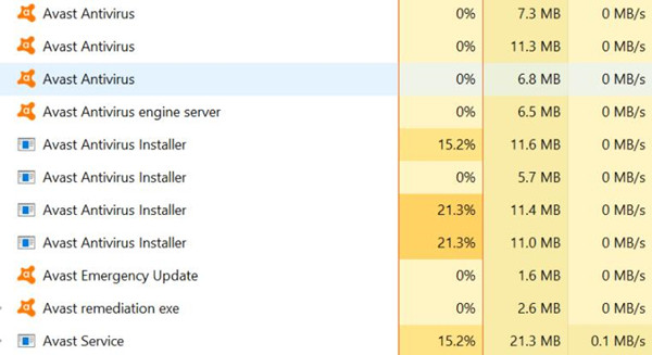 avast high cpu usage