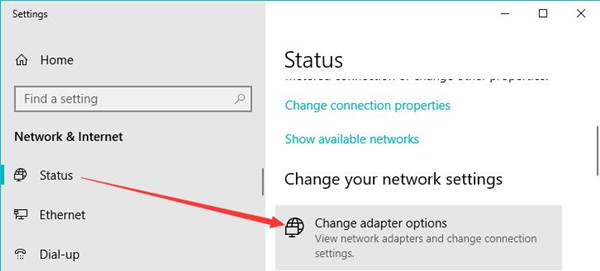 change adapter options