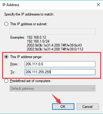 enter ip address range