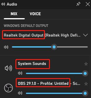 gamebar audio volume