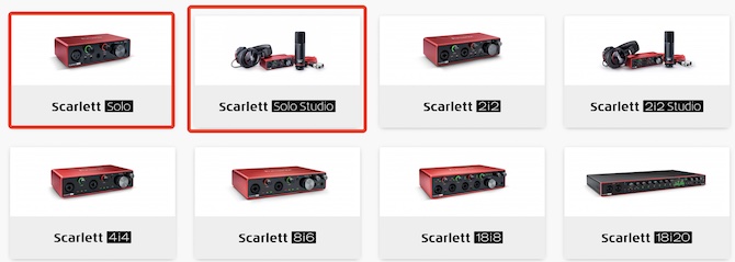 select focusrite scarlett solo