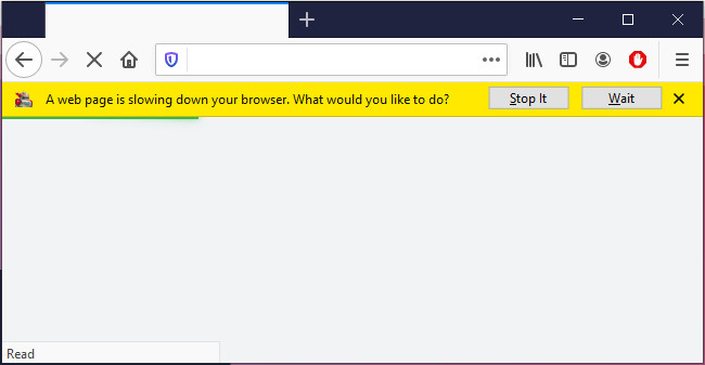 a webpage is slowing down your browser