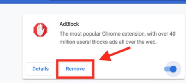 adblock extension remove