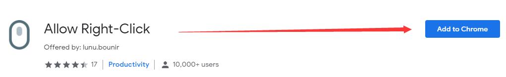 allow right click add to chrome