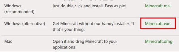 download minecraft files from websites
