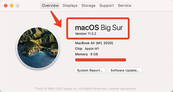 mac os version and number